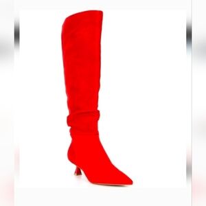 Gianni Bini Red Suede Heeled Boots